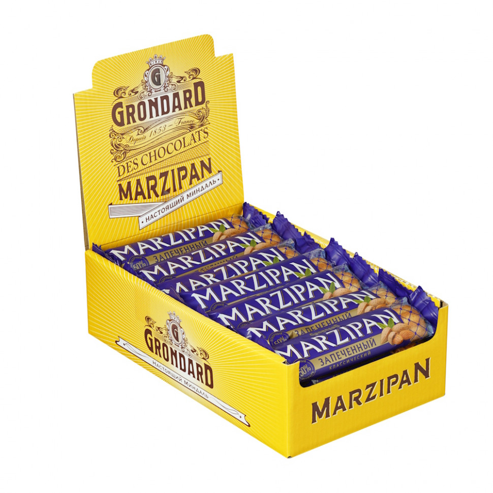  TM Grondard   (11161) Батончики НЕглазированные Марципановые Запечённые, (28шт по 40г)    в Ишиме